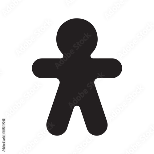 Simple black silhouette of a person icon against a white background, representing humanity and individuality.