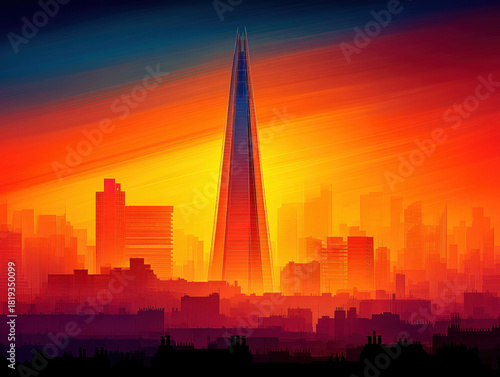 London skyline silhouette