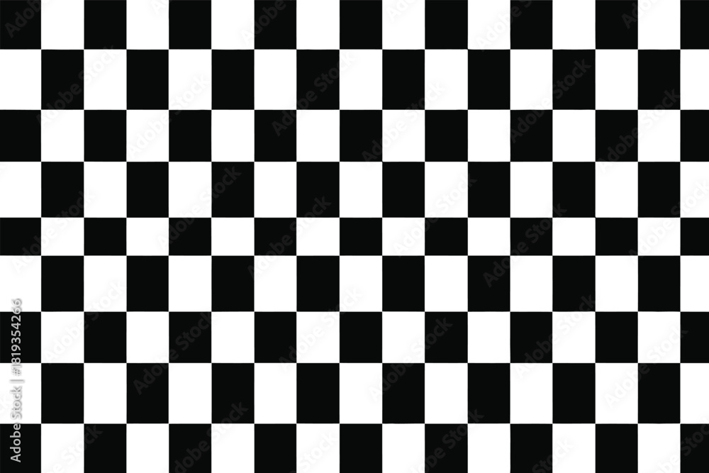 Fototapeta premium Black and white checkerboard pattern with small x marks