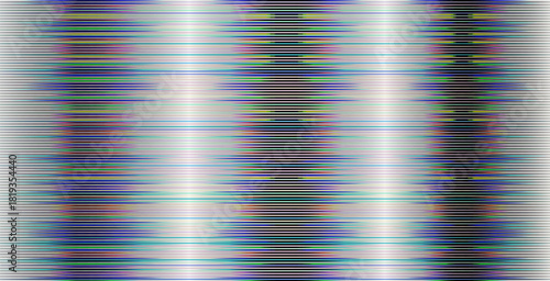 Glitch art background with horizontal lines gradient effects. Digital distortion effect for tech, cyberpunk, or retro-futuristic designs. Abstract noisy texture with vibrant stripes.