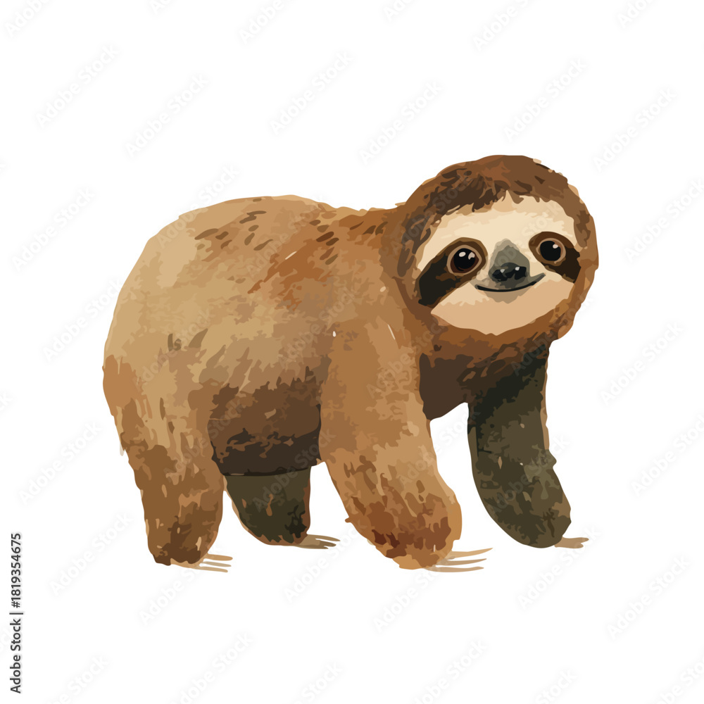 Obraz premium Cute Sloth Illustration Adorable HandPainted Animal Art.
