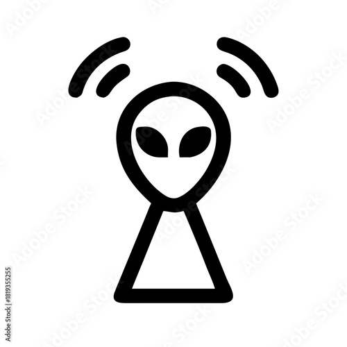ALIEN SIGNAL ICON SET – Sci-Fi, Communication, Frequency, Transmission, Cosmic, Detection, Technology