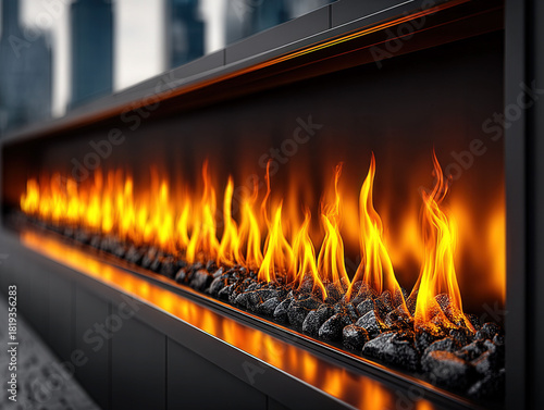 realistic gas log fireplace