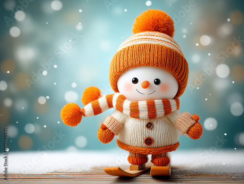 snowman on skis