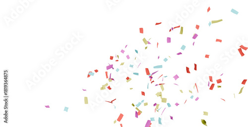 colorful confetti on white