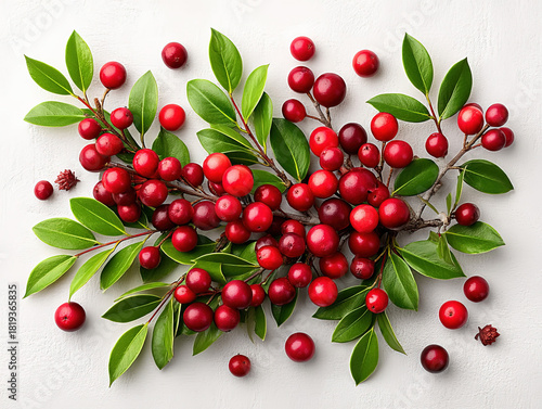 sprig of Christmas holly on...