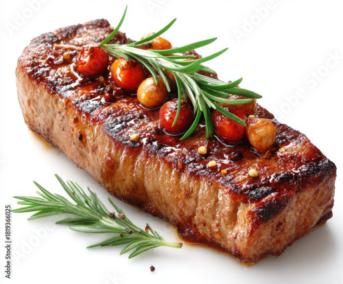 Steak isolated on white bac...