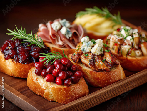 tray of Christmas canapes