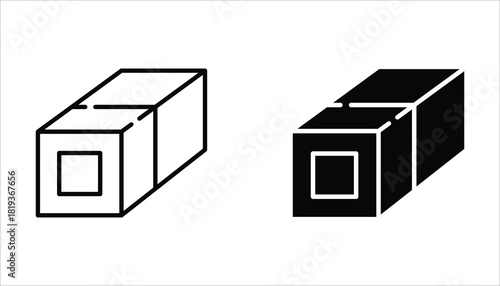 T-beam icons set, of vector icons isolated on a white background.