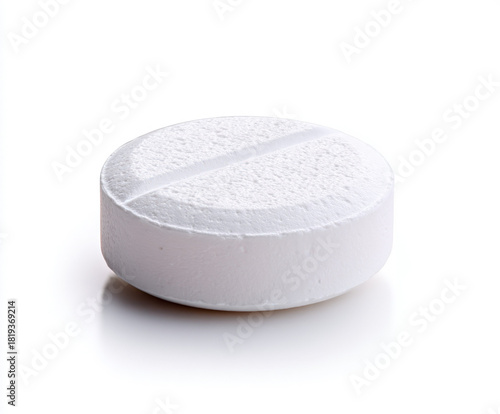 White pill isolated on white
