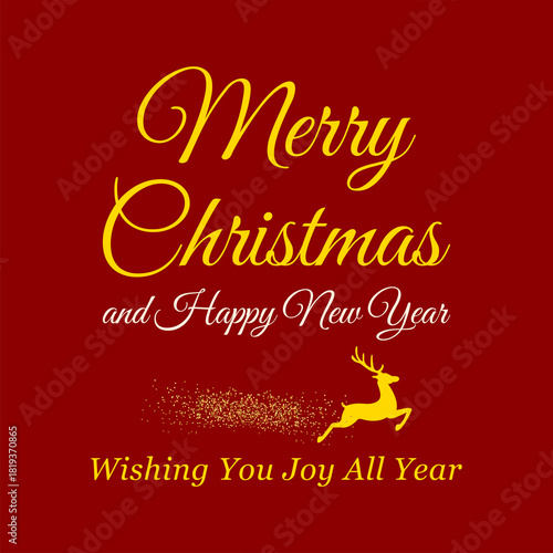 Merry Christmas And Happy New Year Joy Greeting