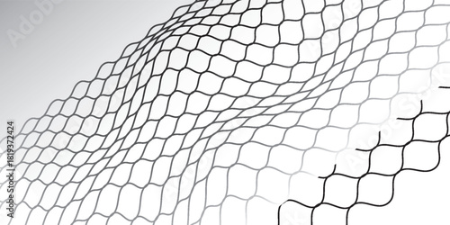 Mesh texture for fishing nets. Grunge pattern for sportswear or soccer goal, volleyball net, basketball hoop, hockey, athletics. Mesh. Eps 10