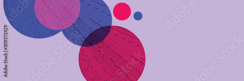 Soft Purple Geometric Grunge Circles Banner