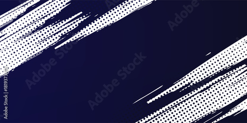 Dots halftone white \u0026 blue color pattern gradient grunge texture background. Dots pop art comics sport style.