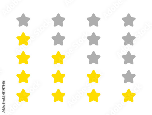 Star rate vector design in clean minimal style, suitable for ratings, reviews, UI elements, and modern digital interface projects in scalable vector format.