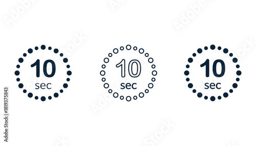 Ten second timer countdown icon vector illustration design