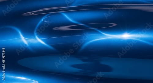 Captivating blue abstraction featuring luminous trails and astral echoes