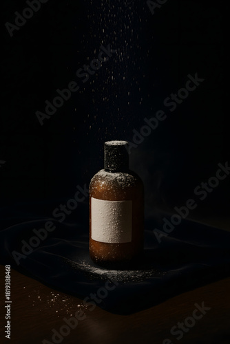 Amber Bottle With Light Dusting 