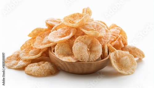 Kerupuk Udang Indonesian Shrimp Cracker Isolated