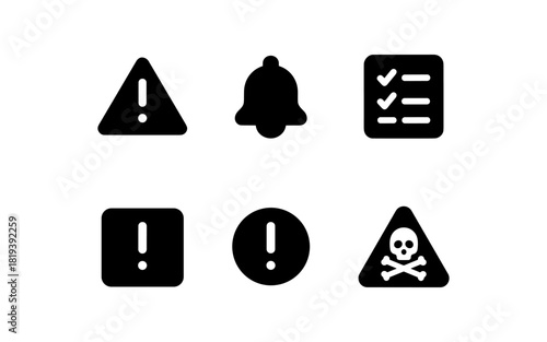 Minimalist alert icons collection for web and app designs