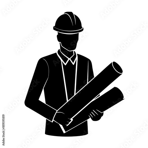 construction worker with clipboard