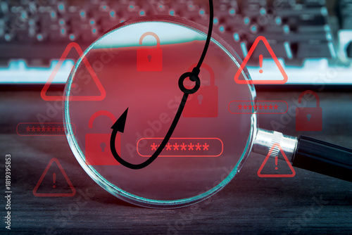 cyber crime phishing mail , security awareness to protect important data hacking