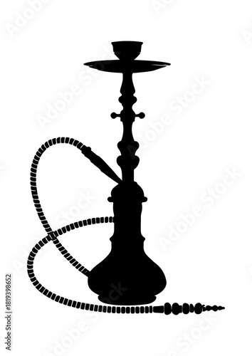 Hookah/Shisha Water Pipe Silhouette