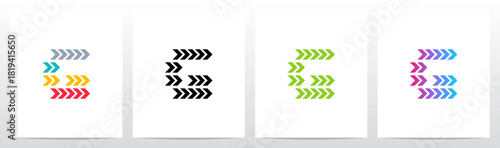 Forward Arrow Turn Pointing Right Play Letter Initial Logo Design G