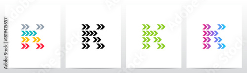 Forward Arrow Turn Pointing Right Play Letter Initial Logo Design K