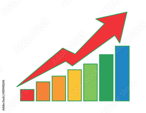 A rising graph with an upward trending arrow indicates business growth and success. Free Download A rising graph with an upward trending arrow indicates business growth and success. - GFXLoad