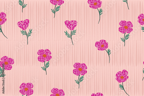 seamless floral motif in vector suitable for fabric, background, wallpaper, covers, etc	
