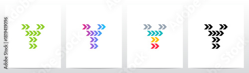 Forward Arrow Turn Pointing Right Play Letter Initial Logo Design Y