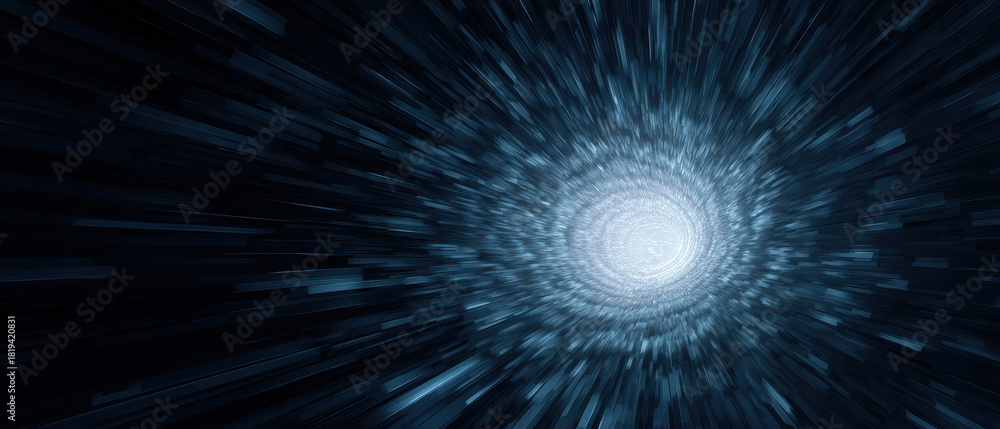 Obraz premium Abstract tunnel motion data stream liquidity trading digital speed futuristic glow