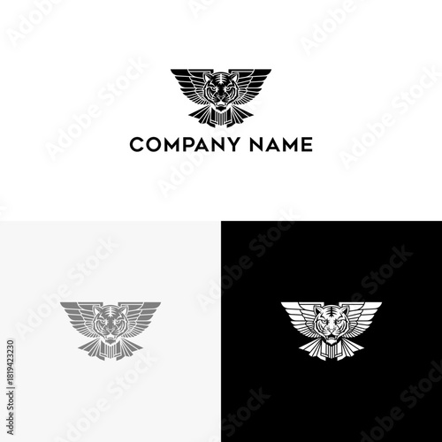 Elegant and impactful emblem featuring an owl with outstretched wings for brand identity