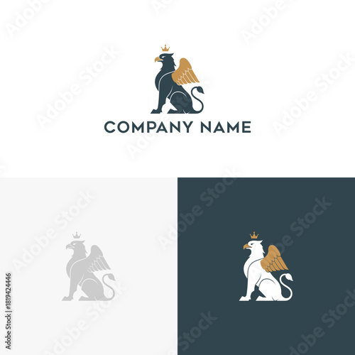Majestic Griffin Logo Design Symbol of Wisdom, Courage, and Royalty for Your Brand
