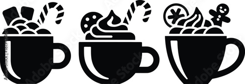 Vector Bundle An Elf's Carol of Tinsel, Candle & Snowflake Treats.