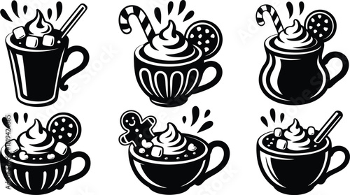 Vector Bundle An Elf's Carol of Tinsel, Candle & Snowflake Treats.