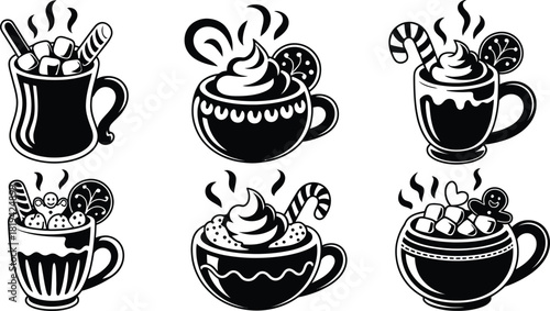 Vector Bundle An Elf's Carol of Tinsel, Candle & Snowflake Treats.