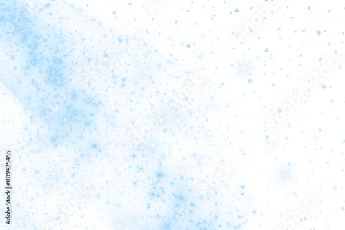 Abstract light blue watercolor splatter texture on a transparent background