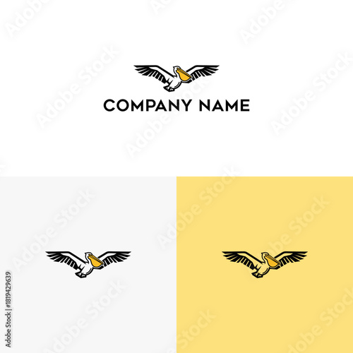 Pelican Logo Design Elegant Branding Concept for a Corporate Identity with Soaring Imagery