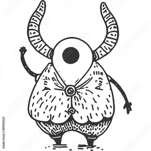 Unmoored Mind Vintage Illustration Vector