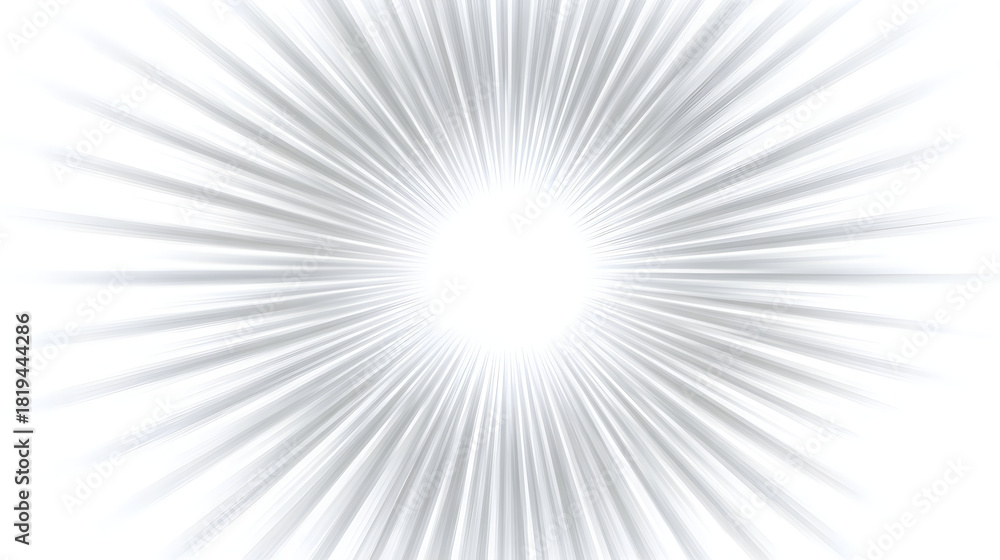 Obraz premium Bright white light burst effect with glowing radial rays for design elements