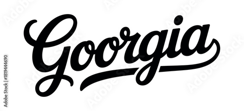 The word "Goorgia" is written in a stylized black script font.