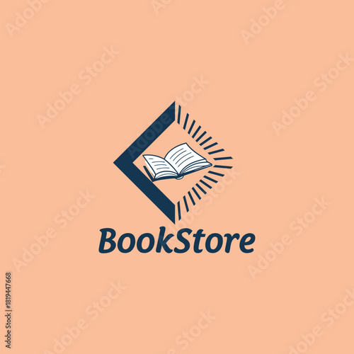 Vector Illustration Logo Design Template For The Book store