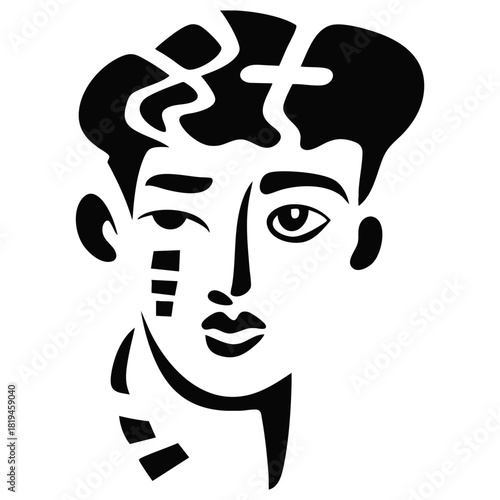 Abstract Portrait of Young Man