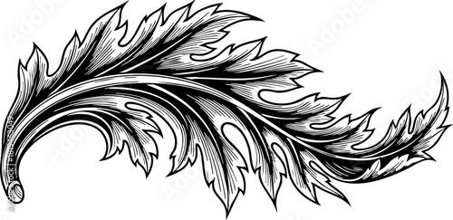 Elegant vintage flourish design adds classic beauty and sophisticated detail to any artistic project or decorative element.