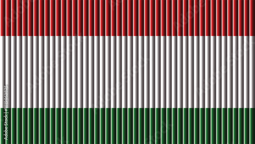 A visually striking image displaying the national flag of hungary with vibrant red white and green hues