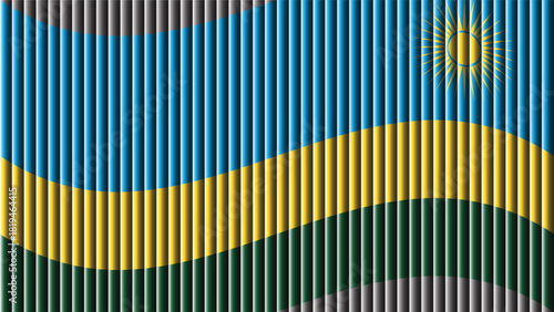 A vibrant depiction of the flag of kazakhstan showing blue yellow and green hues with a golden sun