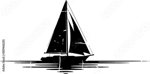 Elegant sailboat glides across calm waters, symbolizing freedom, adventure, and serene maritime journeys for aspirational lifestyles.