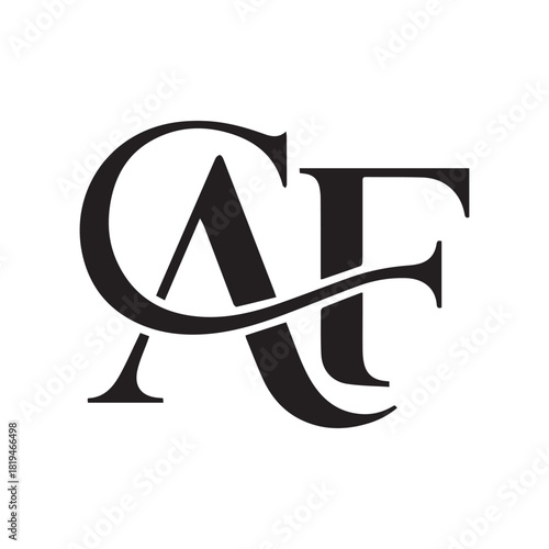 Overlapping black serif letters C, A, and F forming a stylized initial monogram.
